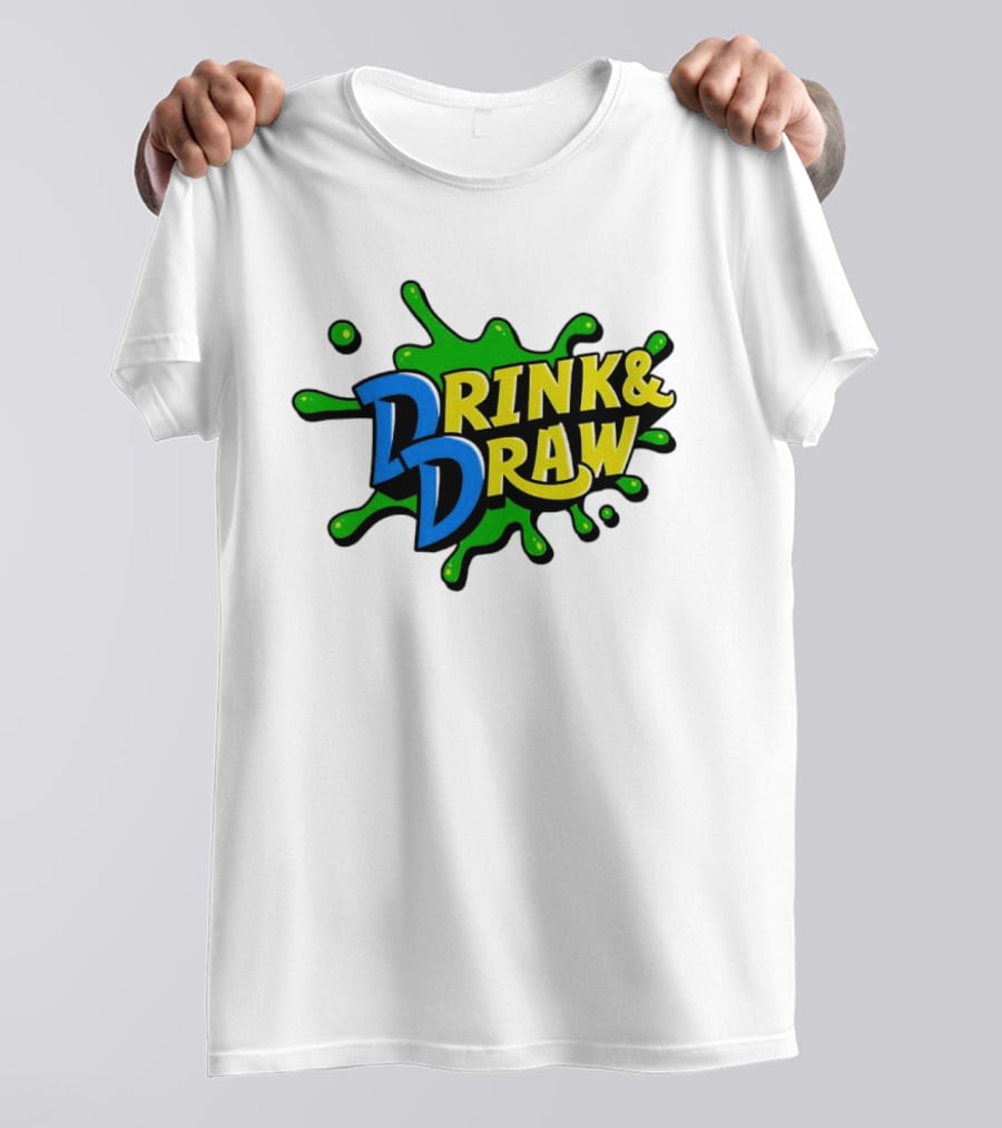 Drink And Draw Splatter Art Event T-Shirt