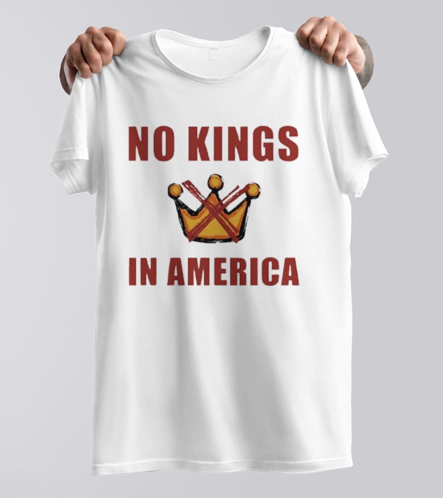 No Kings In America Crown Crossed Out T-Shirt