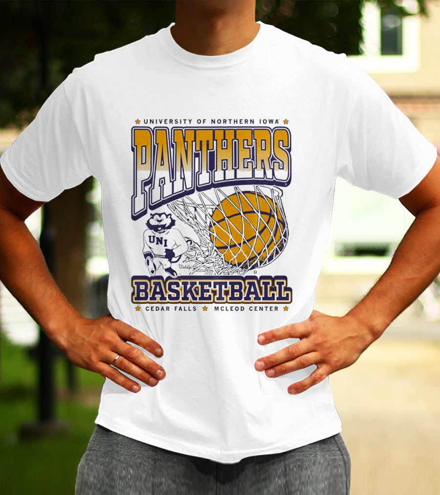 University Of Northern Iowa Panthers Basketball Cedar Falls McLeod Center UNI Panthers T-Shirt