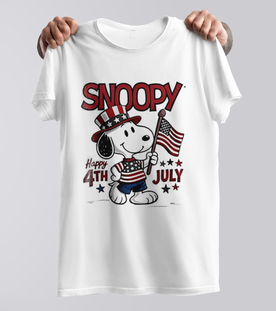 Snoopy Happy 4th Of July Born To Chill Proud To Be Free T-Shirt