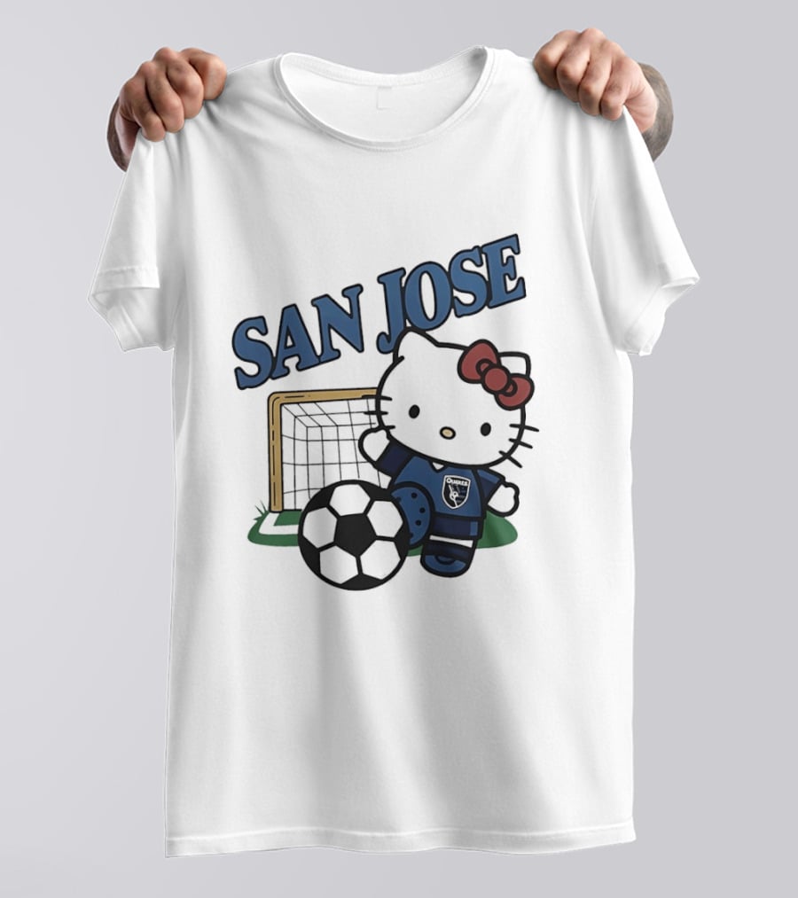 San Jose Earthquakes FC Hello Kitty Soccer Collaboration T-Shirt
