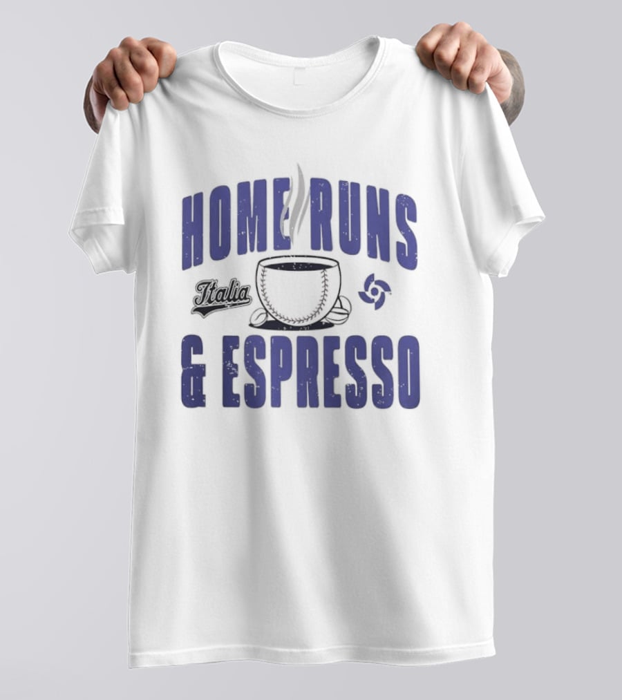 Italy Baseball Classic 2026 Home Runs & Espresso T-Shirt