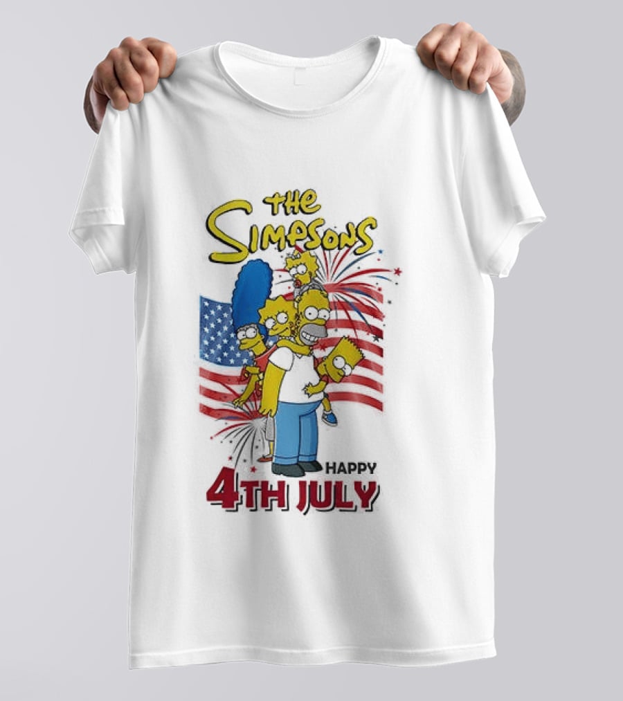 The Simpsons 4th July 250th USA Anniversary Celebration T-Shirt
