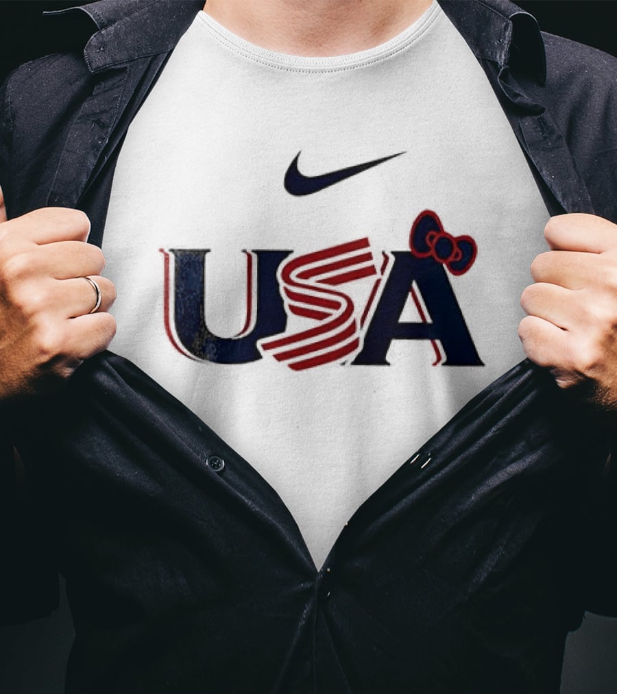 Nike USA Hello Kitty Collaboration Baseball T-Shirt