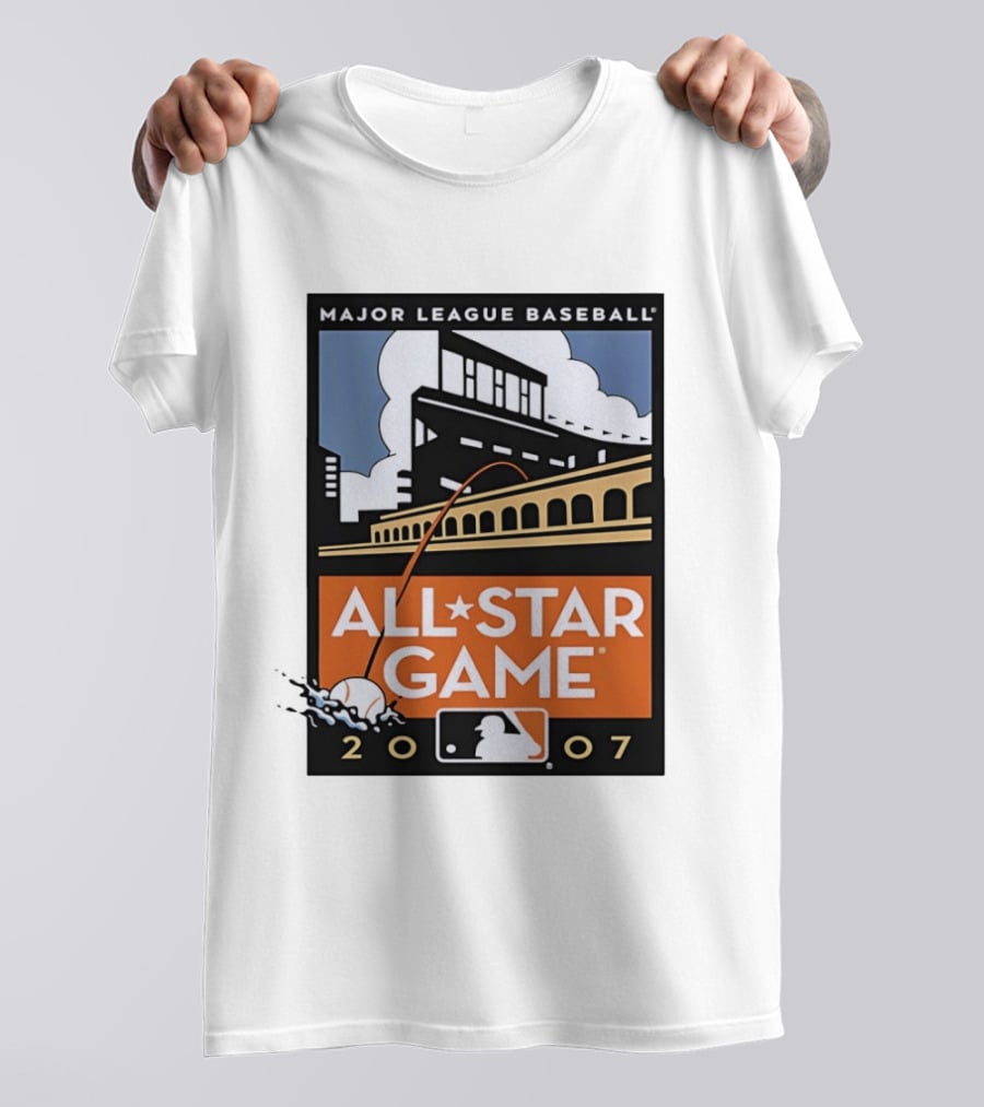 Major League Baseball All Star Game 2007 Stadium Illustrations T-Shirt