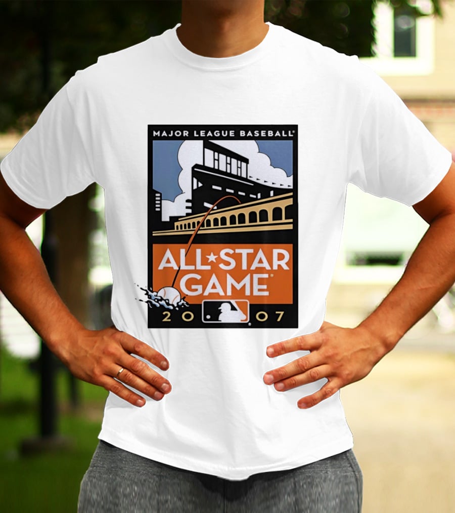 Major League Baseball All Star Game 2007 Stadium Illustrations T-Shirt