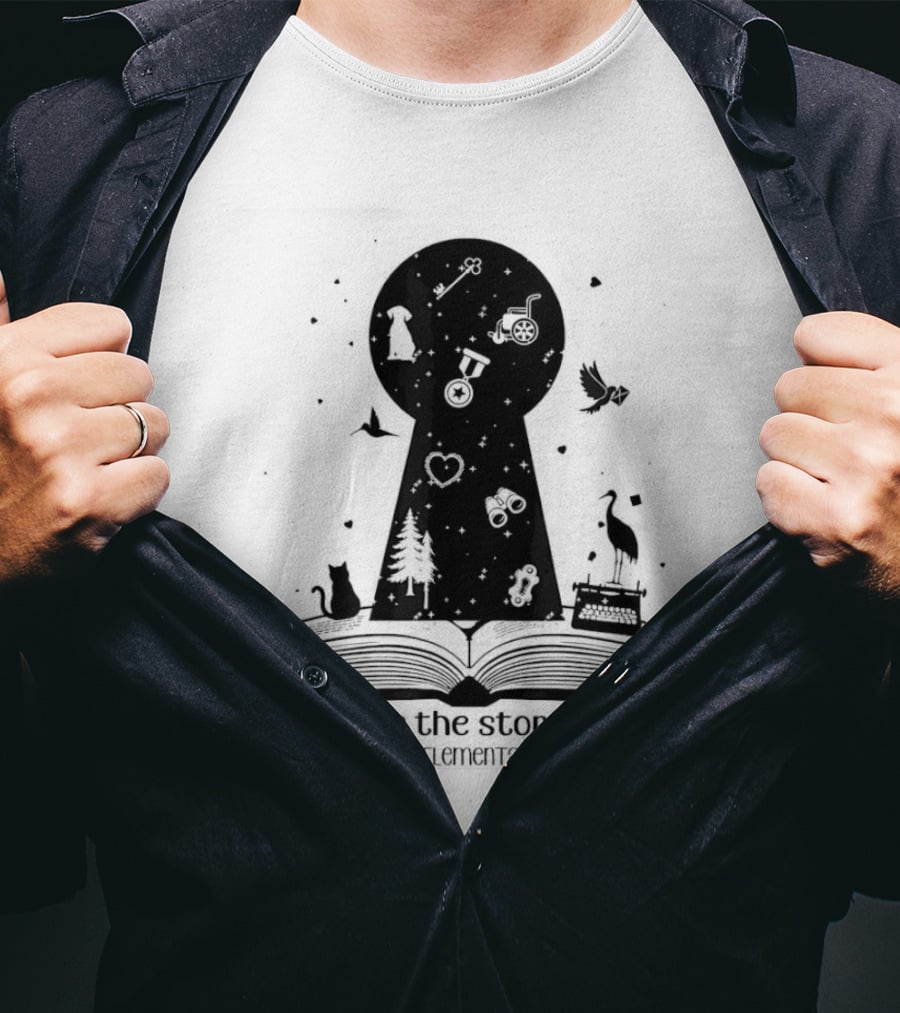 Cowan Road Elementary Book Club Discover The Story Inside Keyhole T-Shirt