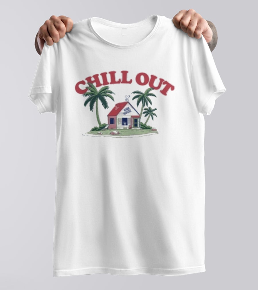 Dragon Ball Kame House Chill Out Master Roshi Relaxation Scene T-Shirt