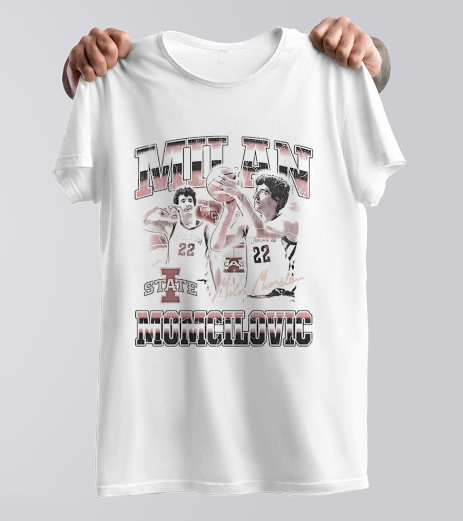 Milan Momcilovic Iowa State Cyclones Basketball Signature Number 22 T-Shirt