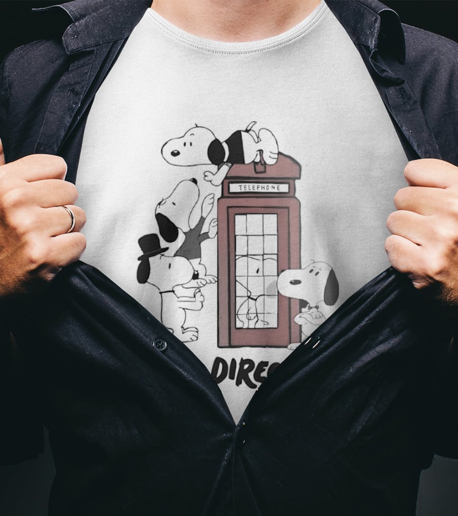 Snoopy One Direction Red Phone Booth T-Shirt