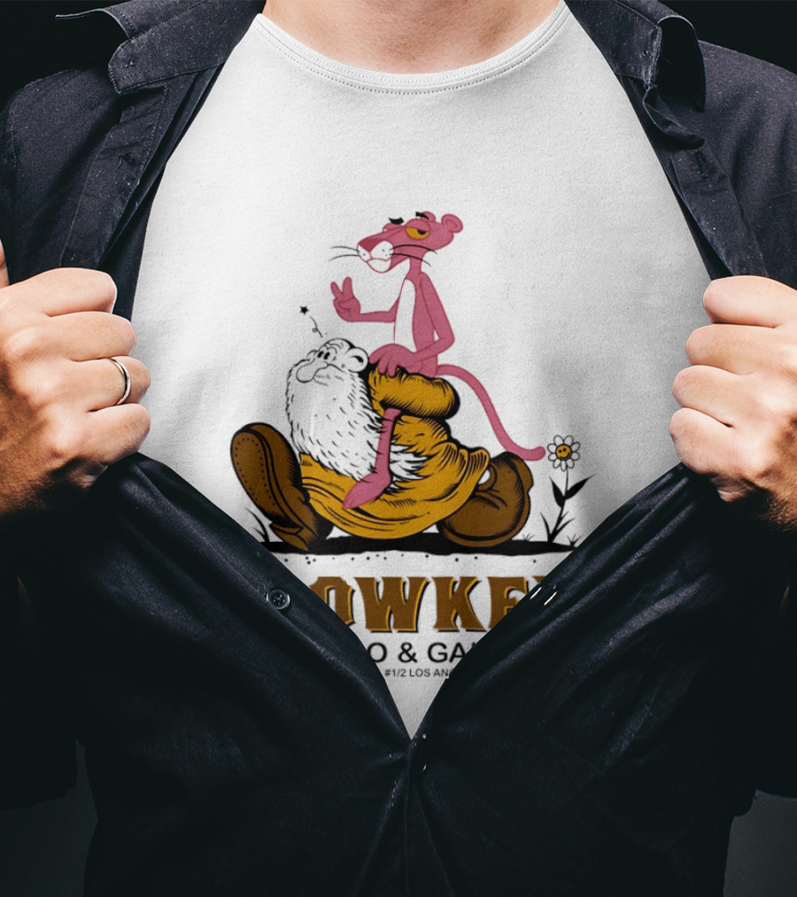 Pink Panther Lowkey Tattoo Gallery 2516 Sunset Blvd Los Angeles California T-Shirt