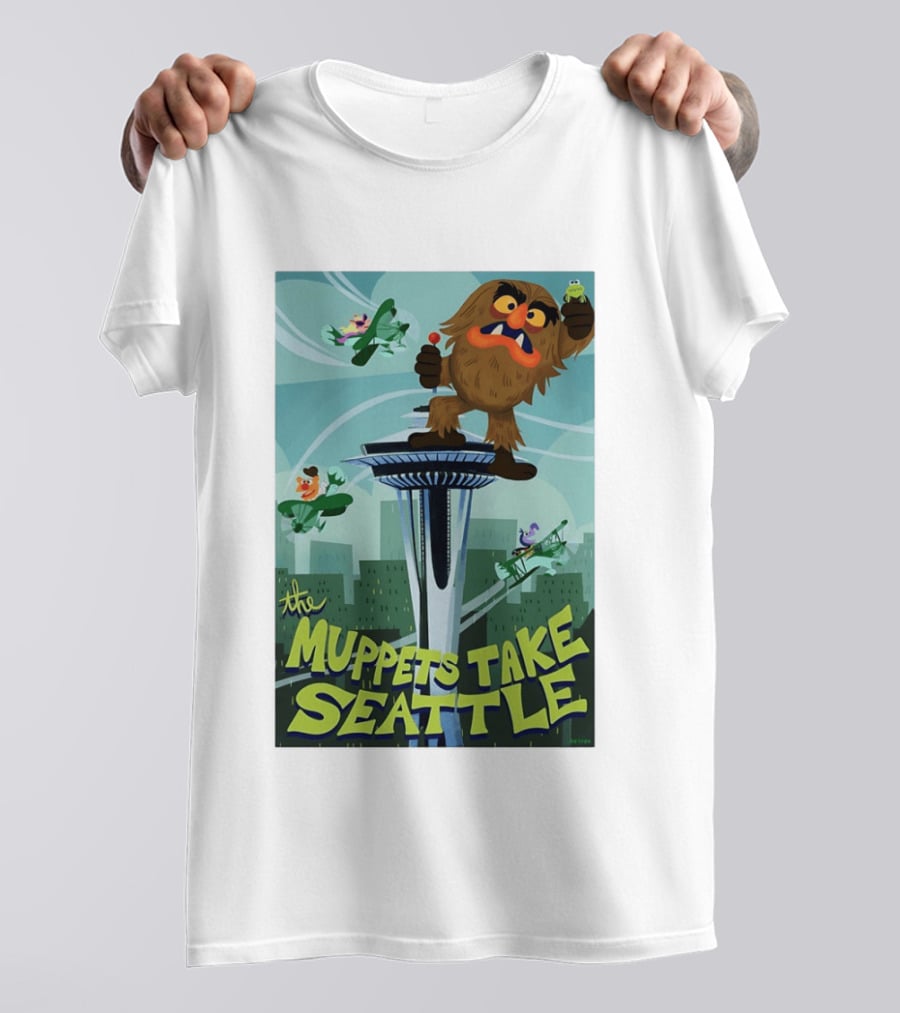 The Muppets Take Seattle Space Needle Adventure With Frog And Characters T-Shirt