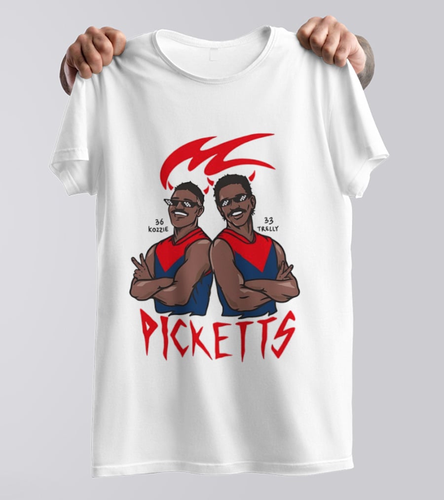 Melbourne Demons 36 Kozzie 33 Trelly Picketts AFL T-Shirt
