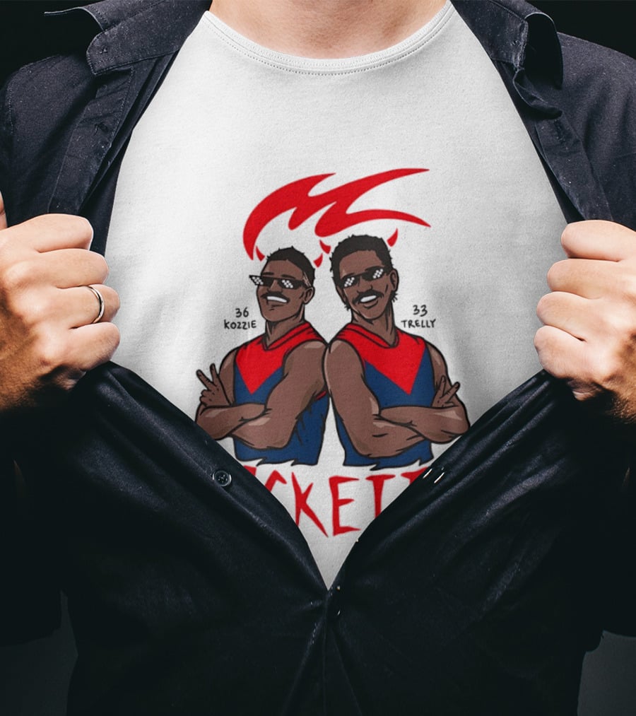 Melbourne Demons 36 Kozzie 33 Trelly Picketts AFL T-Shirt