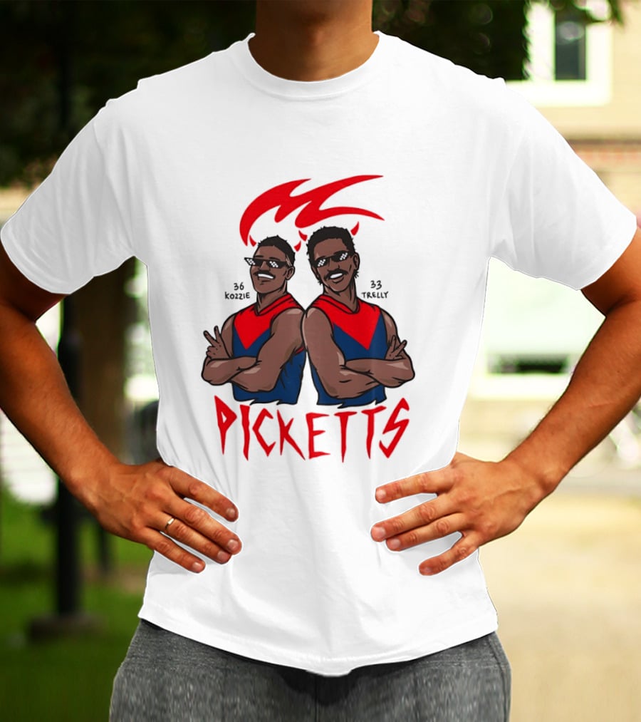 Melbourne Demons 36 Kozzie 33 Trelly Picketts AFL T-Shirt