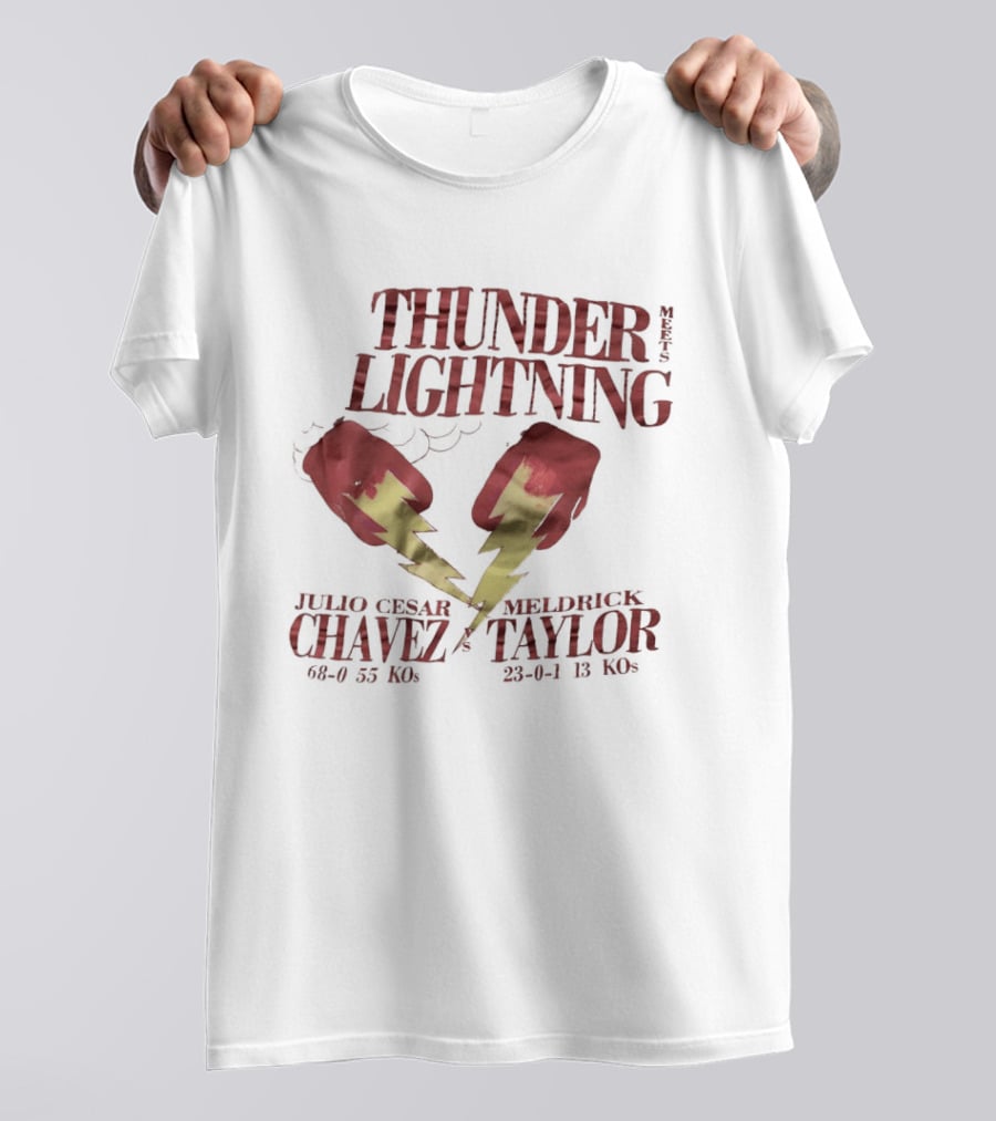 Julio Cesar Chavez Meldrick Taylor Thunder Lightning Boxing Match 1990 T-Shirt