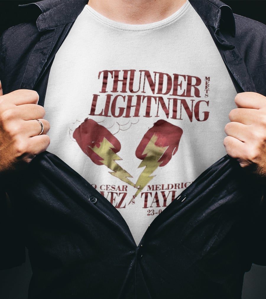 Julio Cesar Chavez Meldrick Taylor Thunder Lightning Boxing Match 1990 T-Shirt