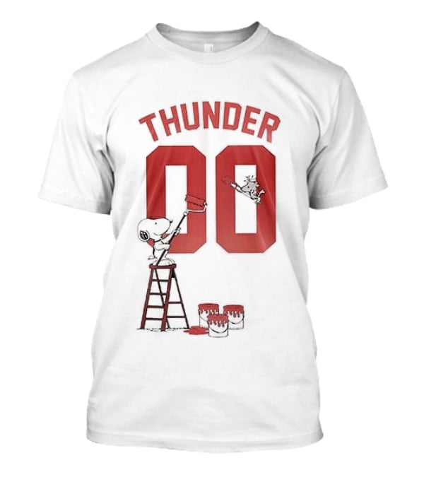 Thunder 00 Oklahoma City Snoopy Basketball Collaboration T-Shirt