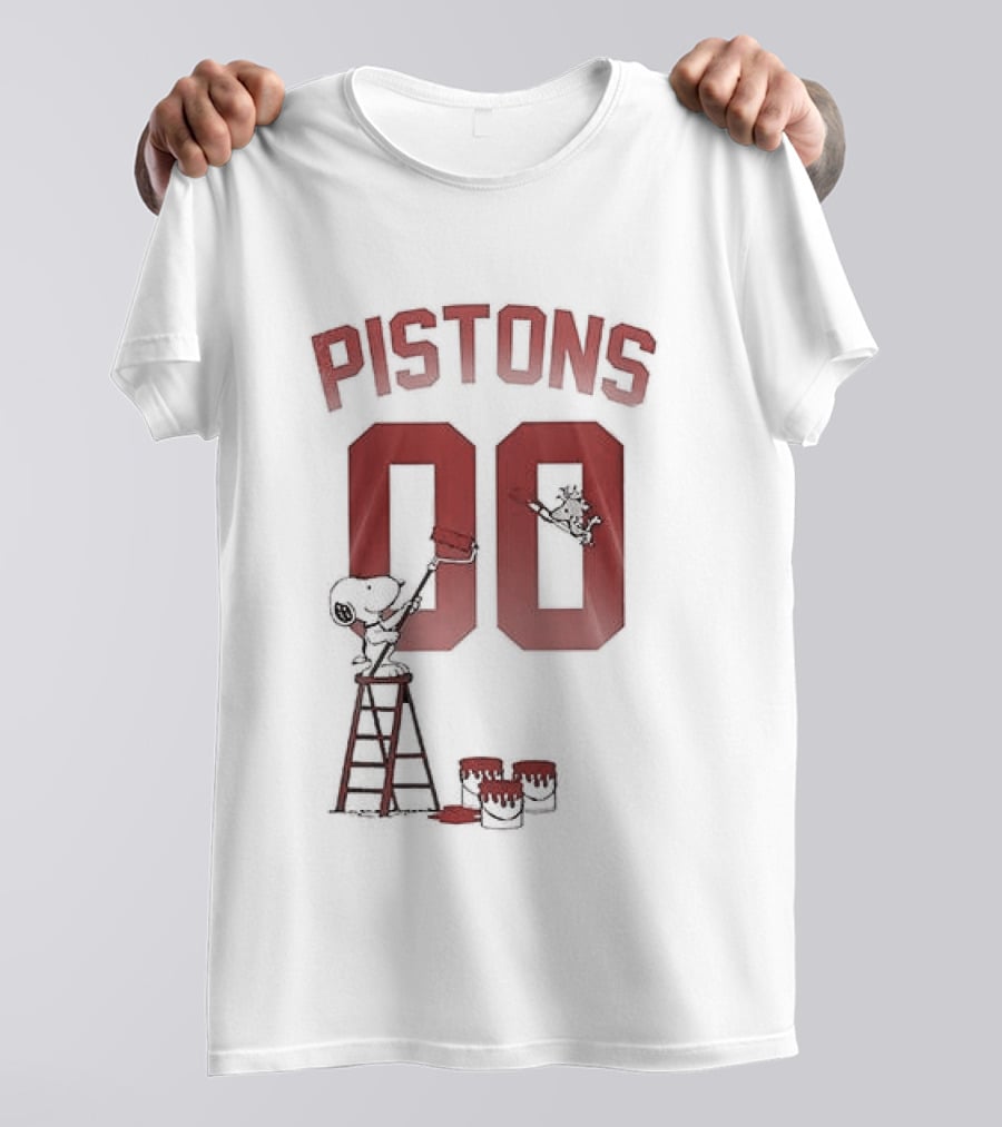 Detroit Pistons Snoopy Shut Up And Dribble 00 Basketball Collaboration T-Shirt