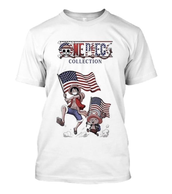One Piece Collection United States Of America 250th Anniversary Flags T-Shirt