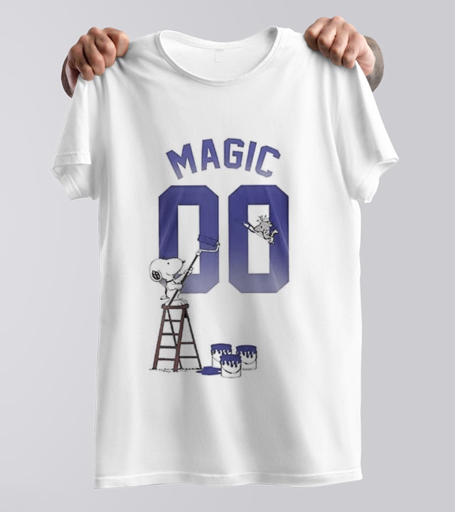 Orlando Magic Snoopy Shut Up And Dribble Magic 00 Basketball Collaboration T-Shirt