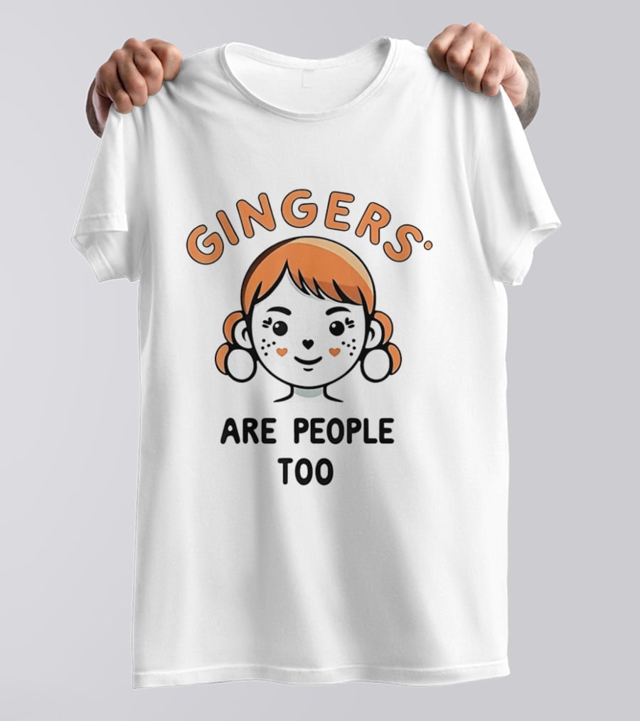 Gingers Are People Too Cartoon Face T-Shirt