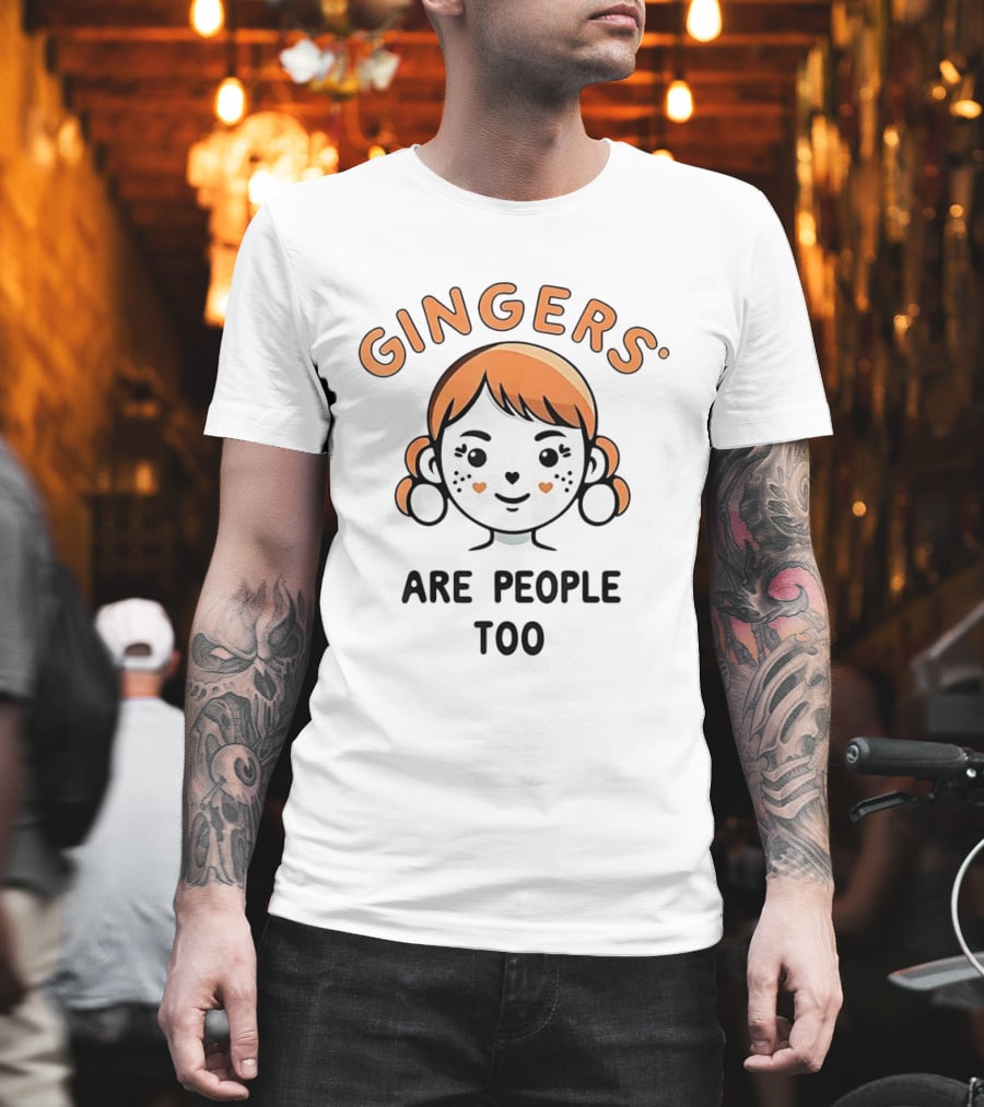 Gingers Are People Too Cartoon Face T-Shirt