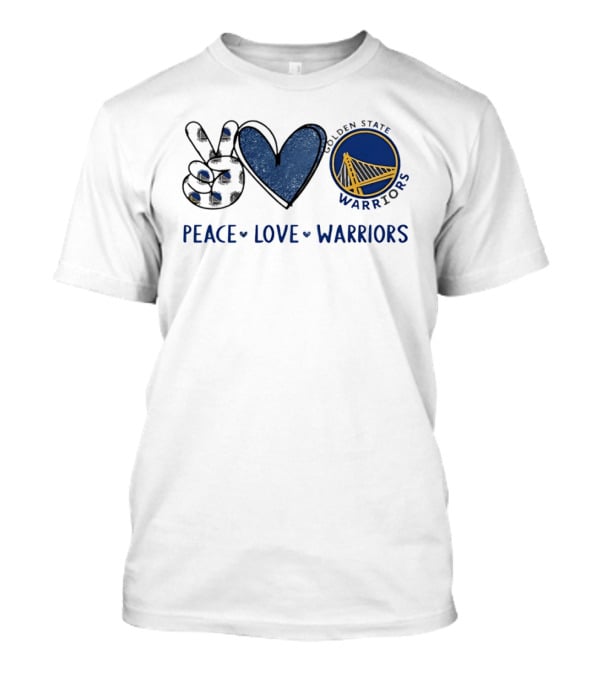 Golden State Warriors Peace Love Warriors Bridge T-Shirt