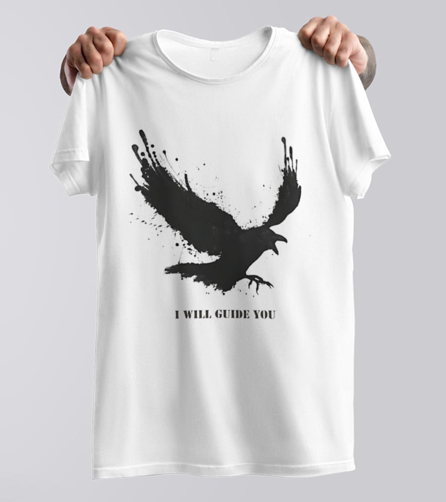 Raven I Will Guide You Splatter T-Shirt