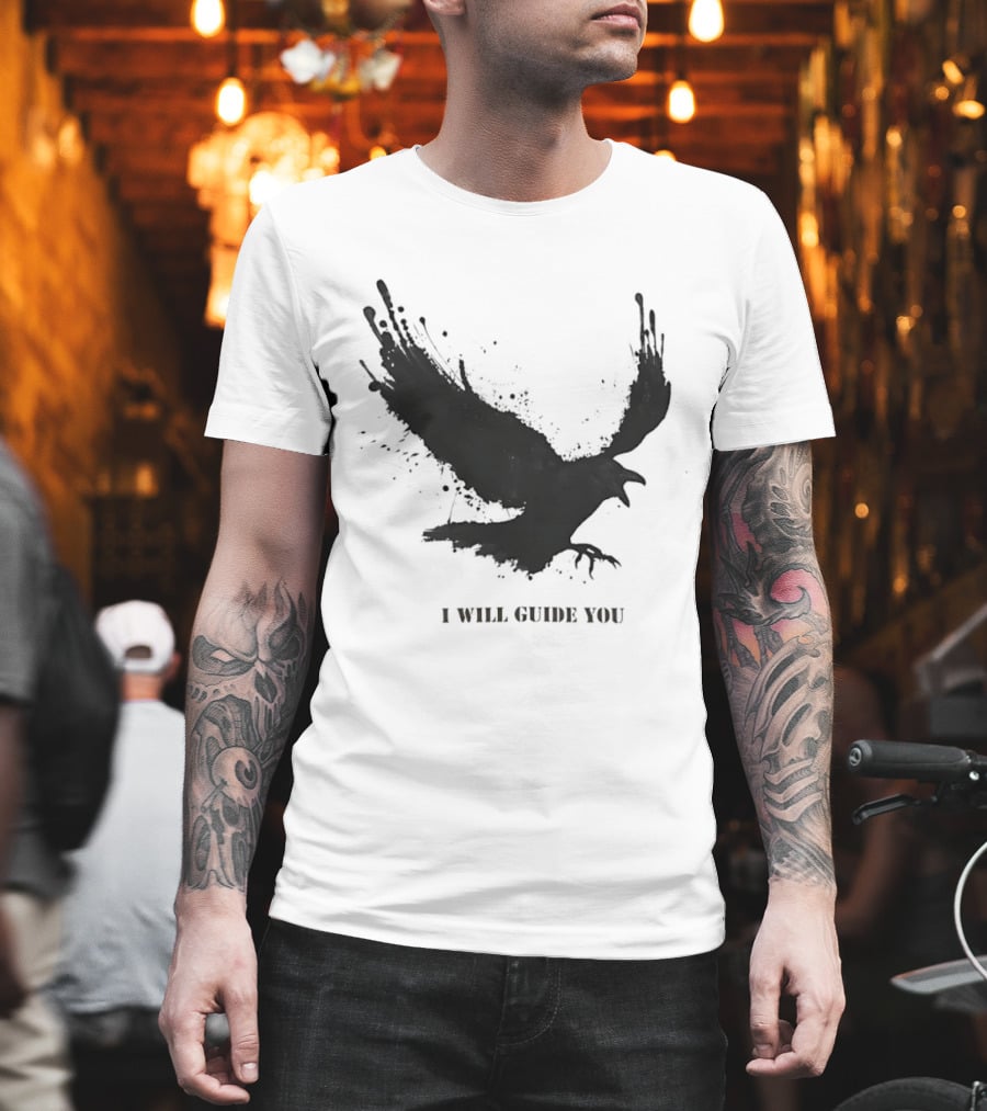 Raven I Will Guide You Splatter T-Shirt