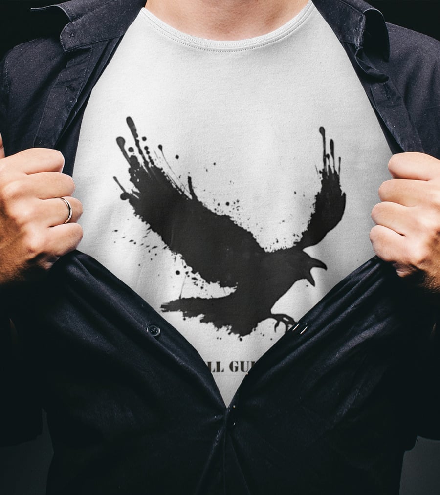 Raven I Will Guide You Splatter T-Shirt