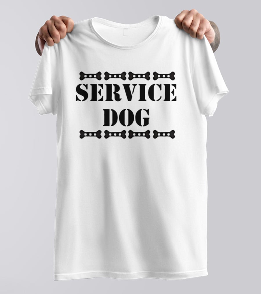 Service Dog Bones Shape T-Shirt