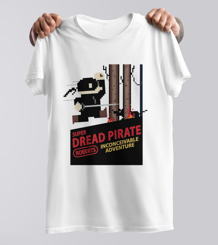 Super Dread Pirate Roberts Inconceivable Adventure The Princess Bride X Super Mario Bros Cartridge T-Shirt