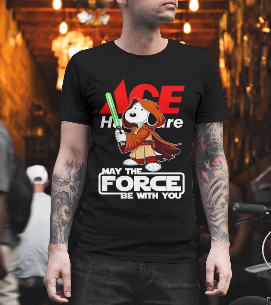 ACE Hardware May The Force Be With You Snoopy Star Wars T-Shirt