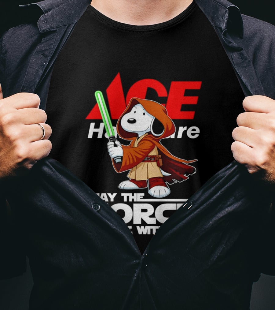ACE Hardware May The Force Be With You Snoopy Star Wars T-Shirt