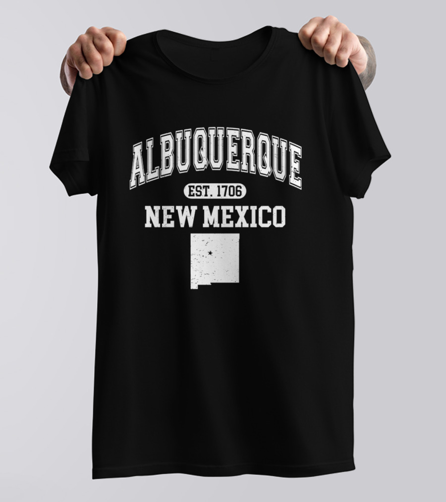 Albuquerque New Mexico Est 1706 Varsity T-Shirt