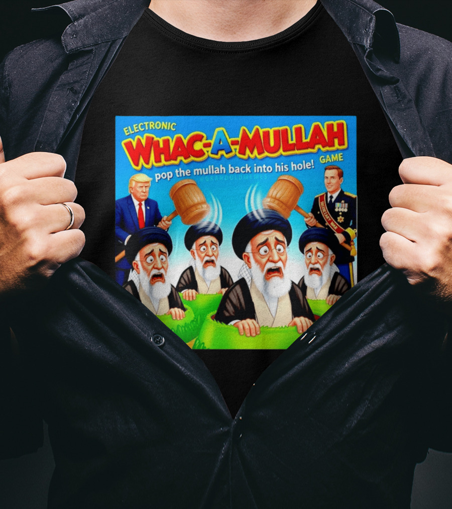 Electronic Whac A Mullah Pop The Mullah Back Into His Hole Ages 4+ Game T-Shirt
