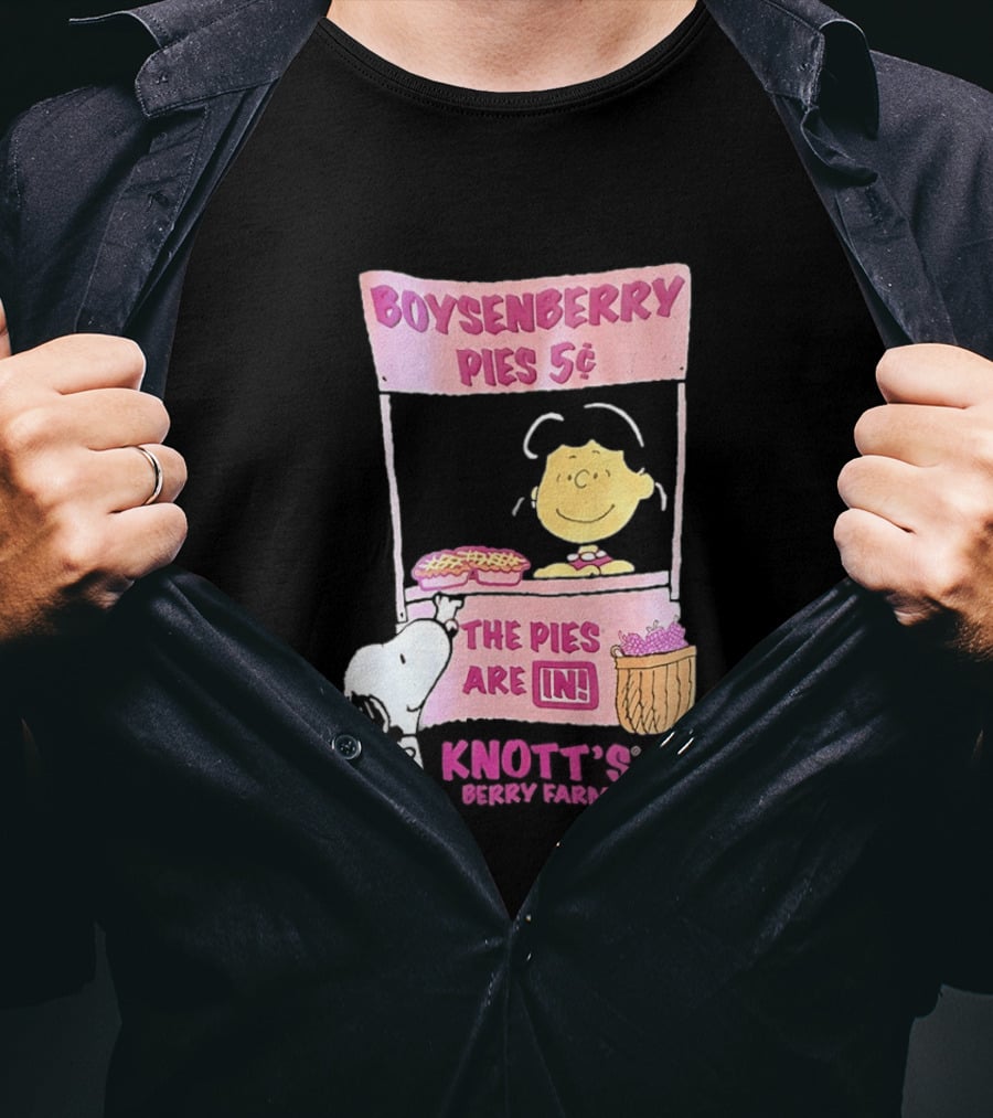 Peanuts Boysenberry Pies 5¢ The Pies Are In Knott's Berry Farm T-Shirt