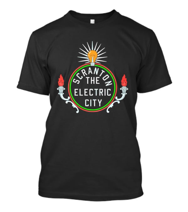 Scranton The Electric City Neon Lightbulb T-Shirt