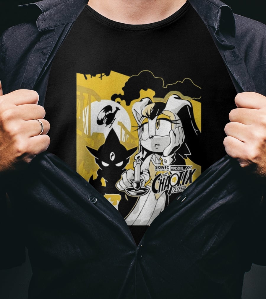 Sonic The Hedgehog Chaotix Casefiles Episode 5 Artwork With Candlelit Scene T-Shirt