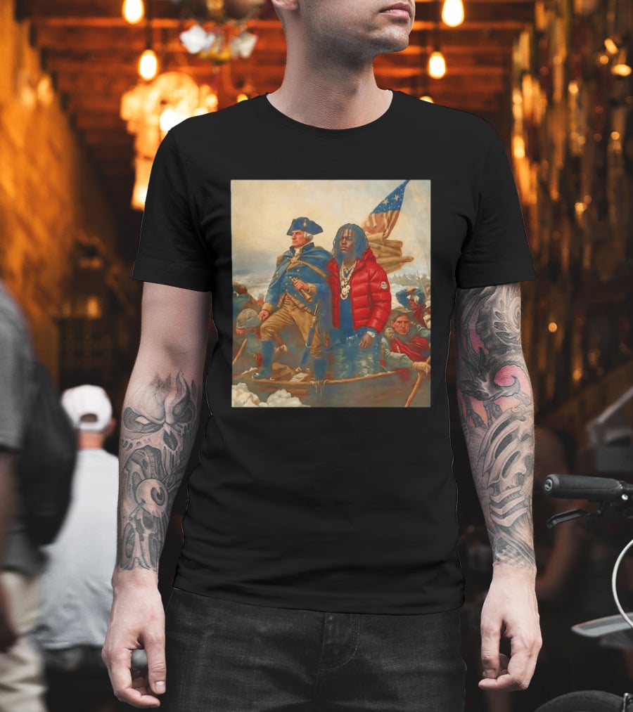 Washington Crossing The Delaware With Chief Keef Collaboration T-Shirt
