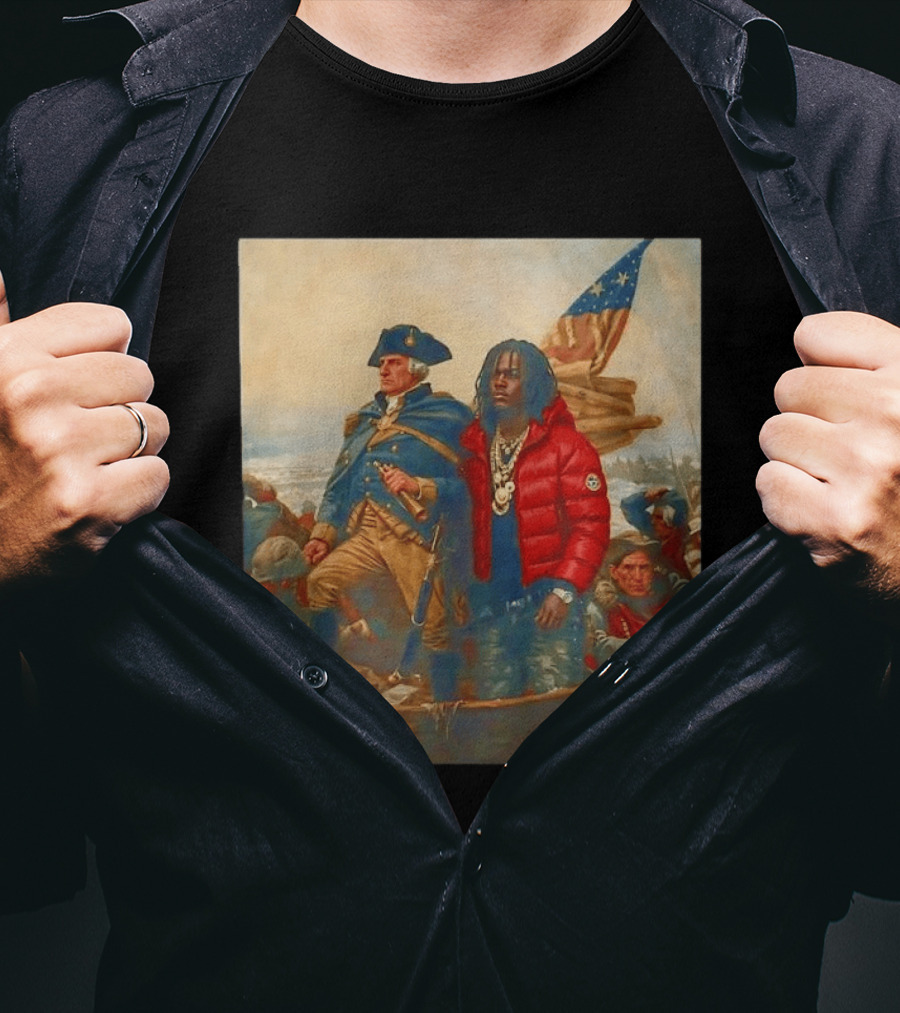 Washington Crossing The Delaware With Chief Keef Collaboration T-Shirt