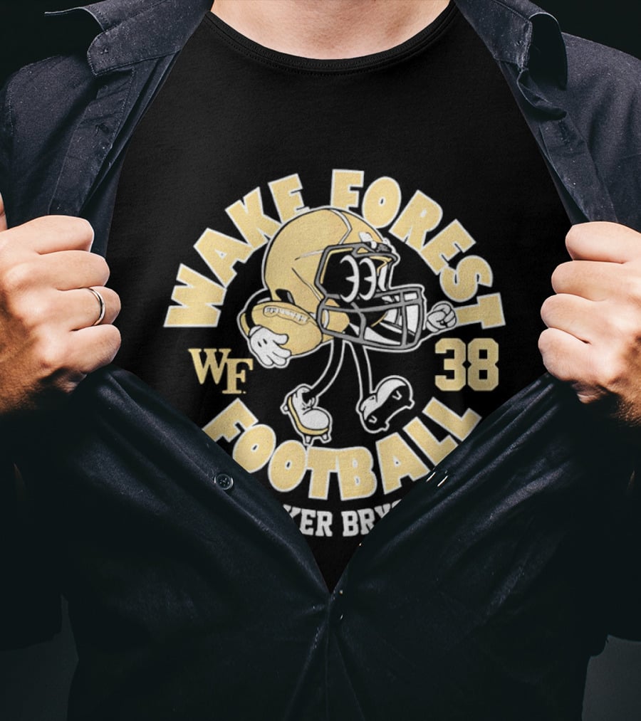 Walkers Bryson 38 Wake Forest Demon Deacons NCAA Football T-Shirt