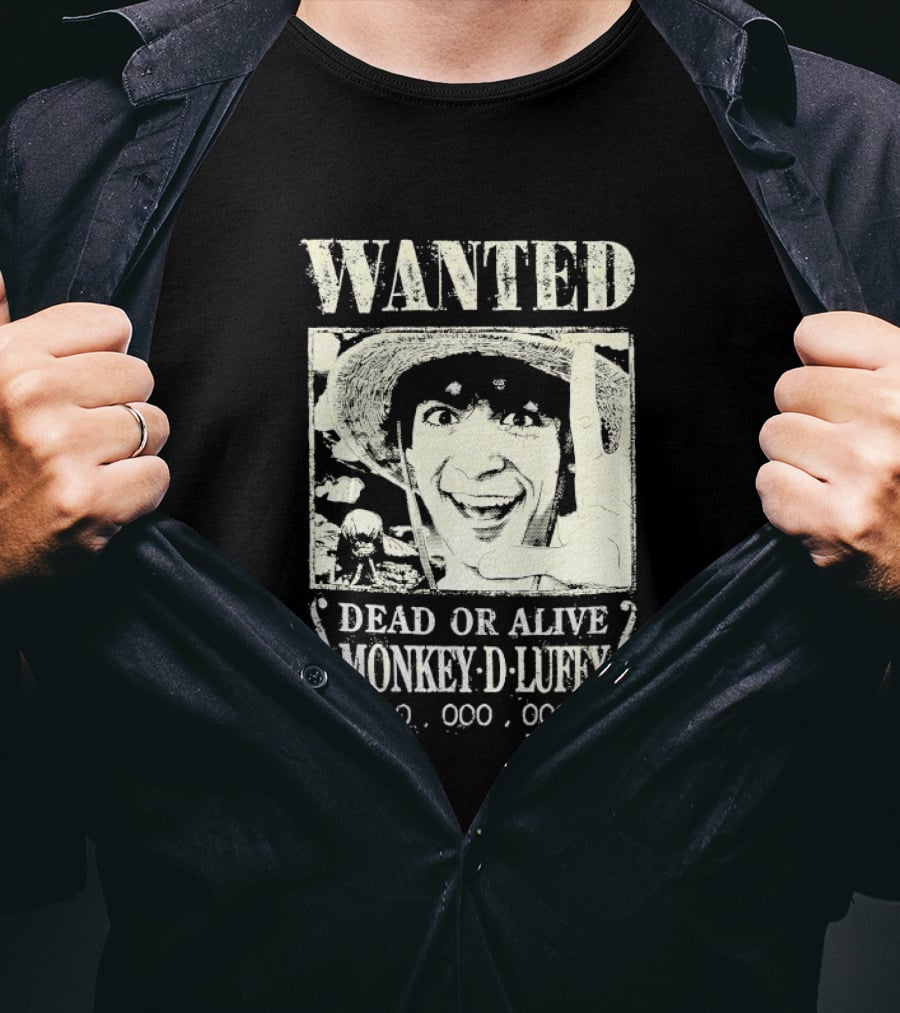 Wanted Dead Or Alive Monkey D Luffy 30000000 Marine T-Shirt