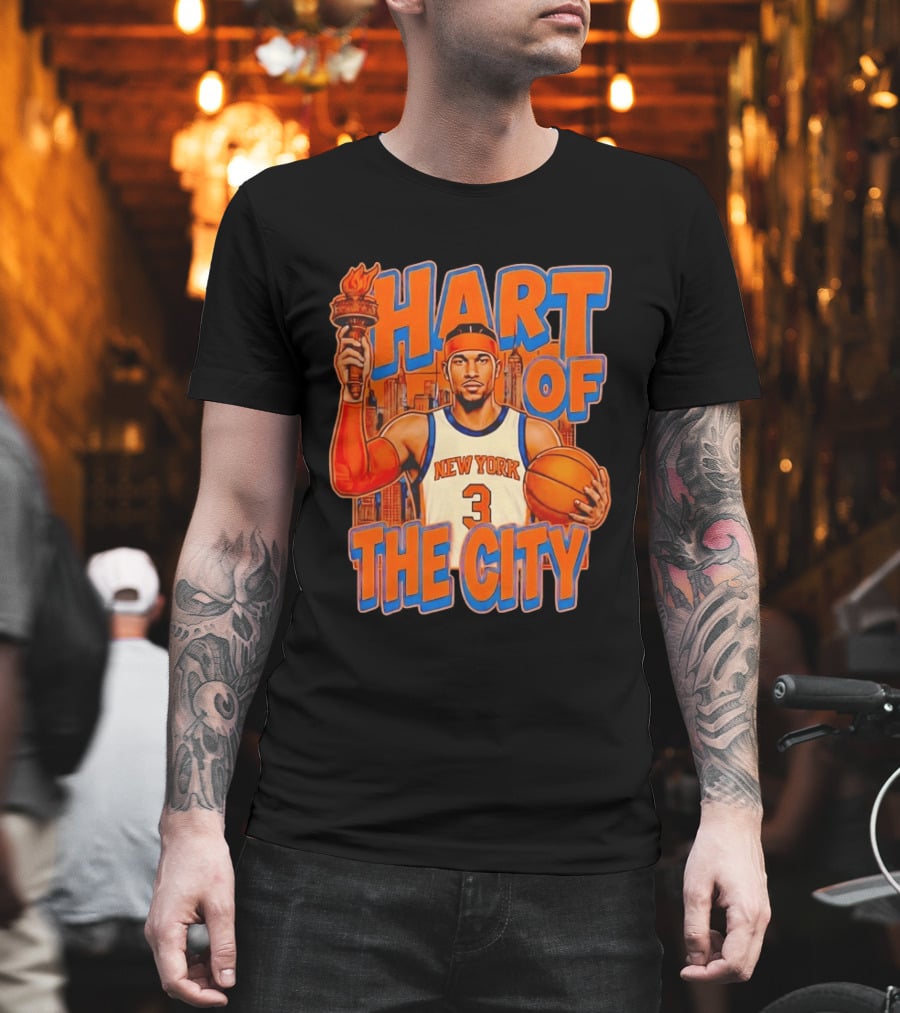 New York Knicks Josh Hart Of The City Basketball Torch Player T-Shirt