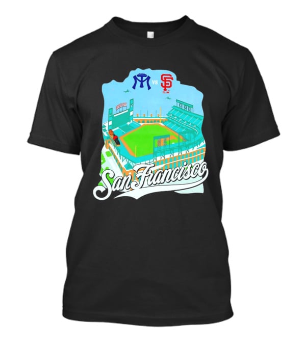 New York Mets VS San Francisco Giants Oracle Park San Francisco T-Shirt