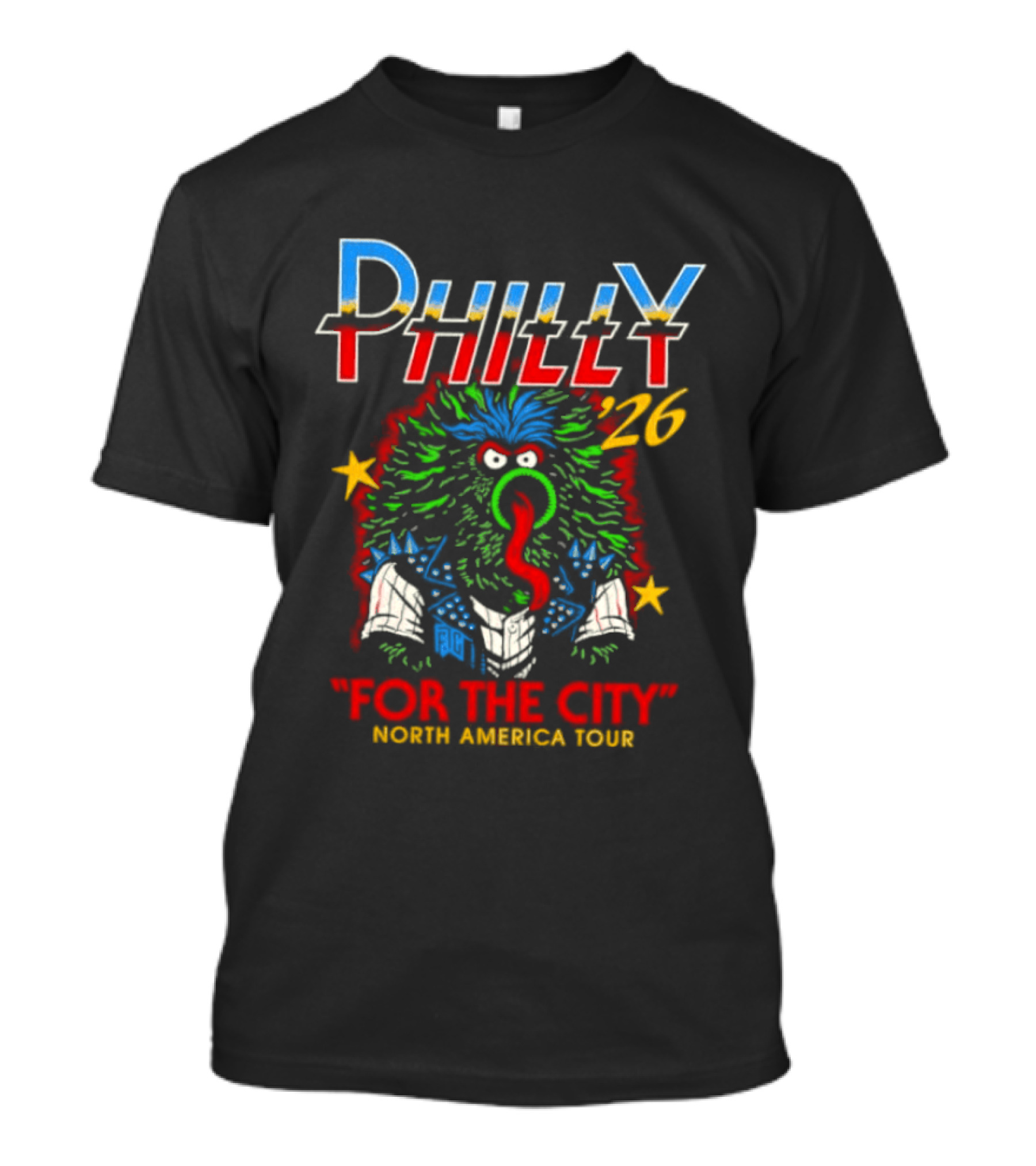 Philly 26 For The City North America Tour Monster Mascot Stars T-Shirt