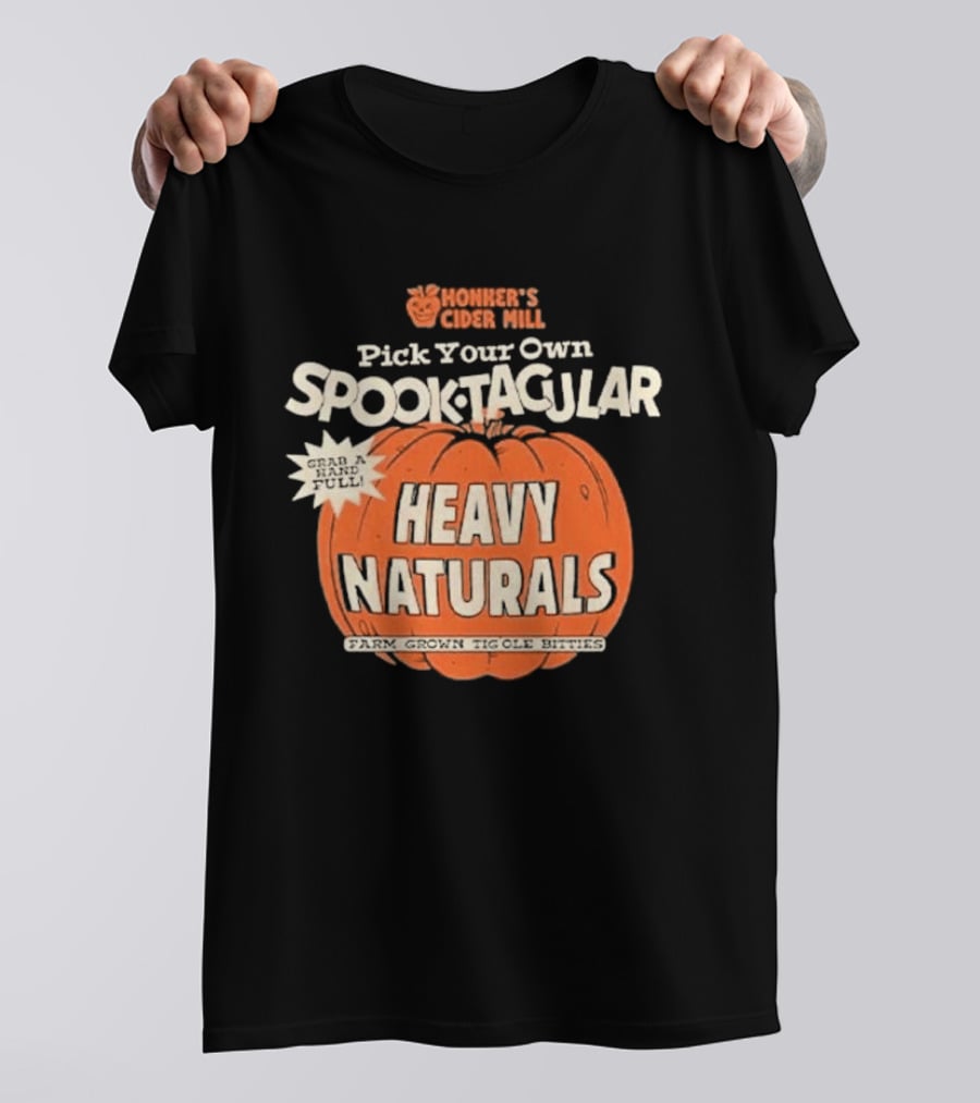 Hohner's Cider Mill Pick Your Own Spooktacular Heavy Naturals Pumpkin T-Shirt