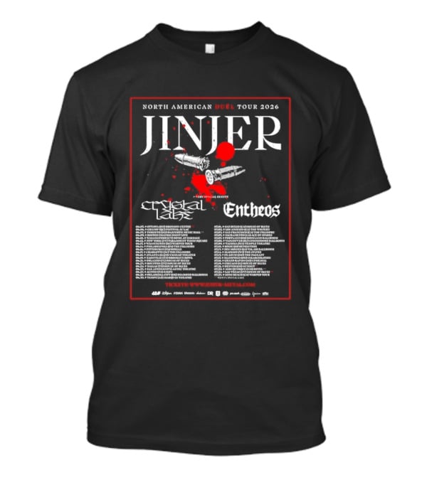 Jinjer North American Tour 2026 Concert Dates Special Guests Suicide Silence And Employed To Serve T-Shirt