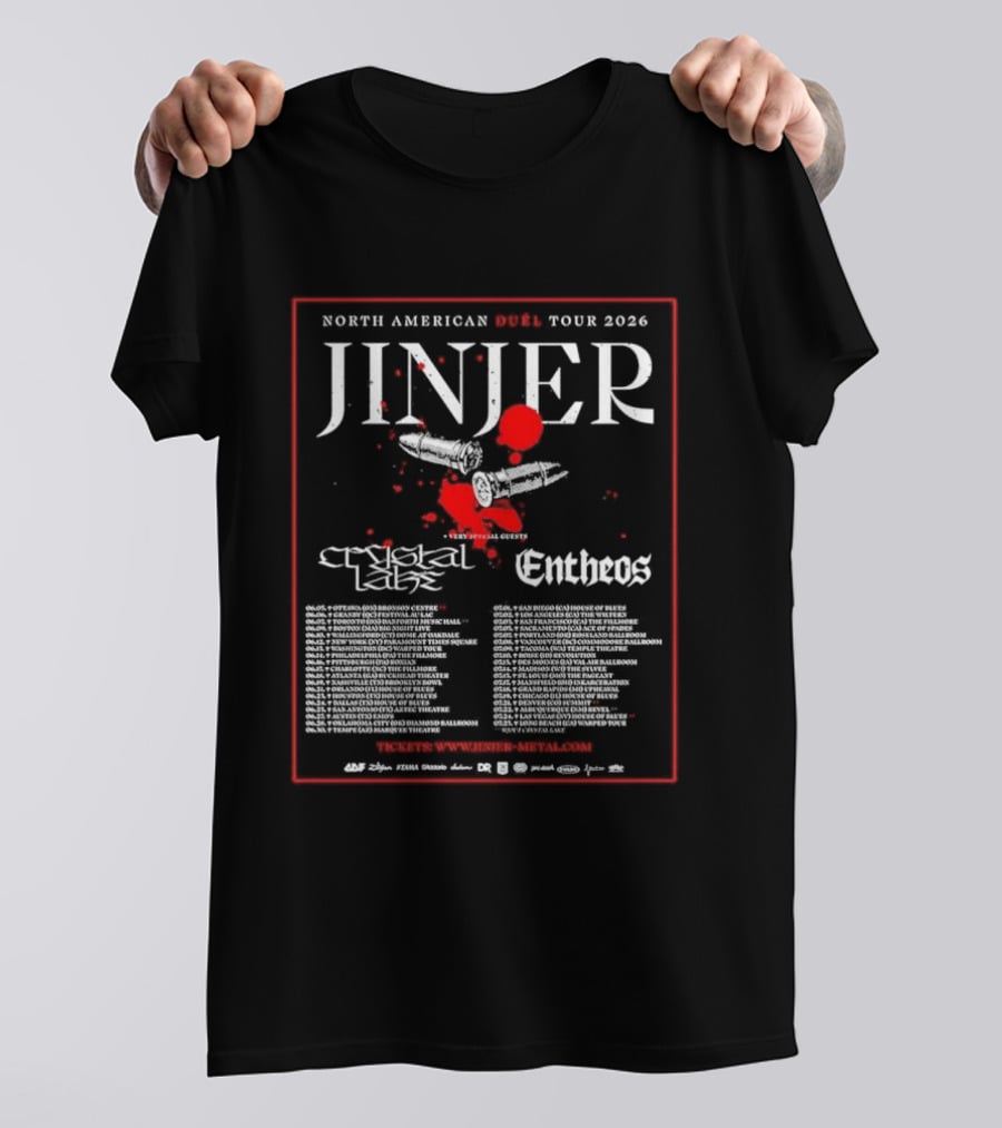 Jinjer North American Tour 2026 Concert Dates Special Guests Suicide Silence And Employed To Serve T-Shirt